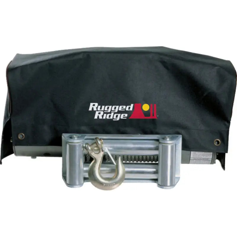 Close up of Rugged Ridge winch cover for 8500 and 10500 winches