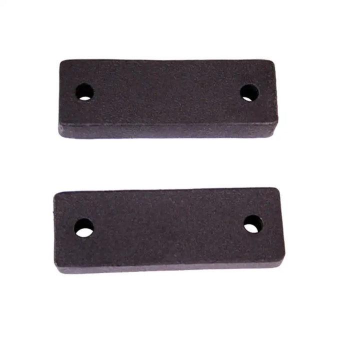Black rubber winch mounting spacers for Jeep Wrangler JK.