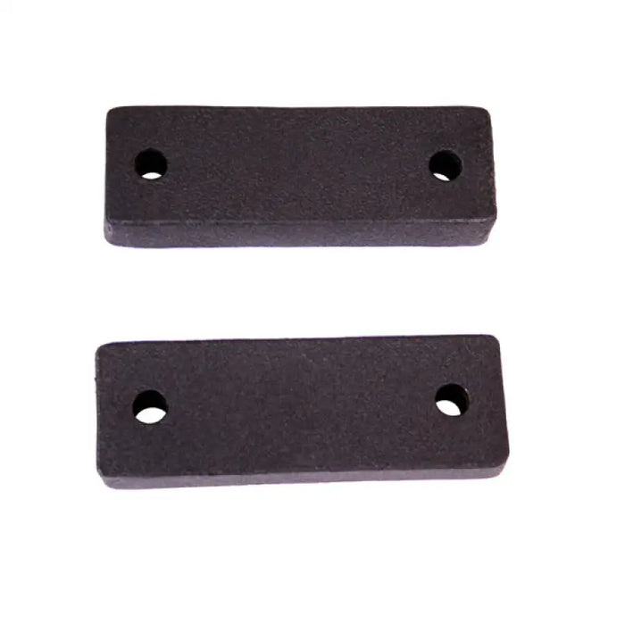 Black rubber winch mounting spacers for Jeep Wrangler JK