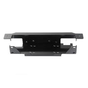 Black metal shelf with hooks for Rugged Ridge Winch Plate Bumper, Jeep Wrangler.