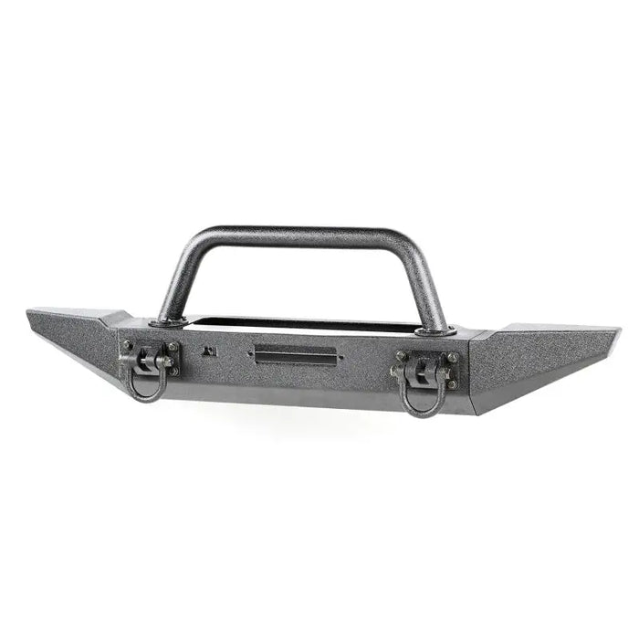 Black metal tool holder with handle on Rugged Ridge XHD Bumper Kit for CJ/Jeep Wrangler