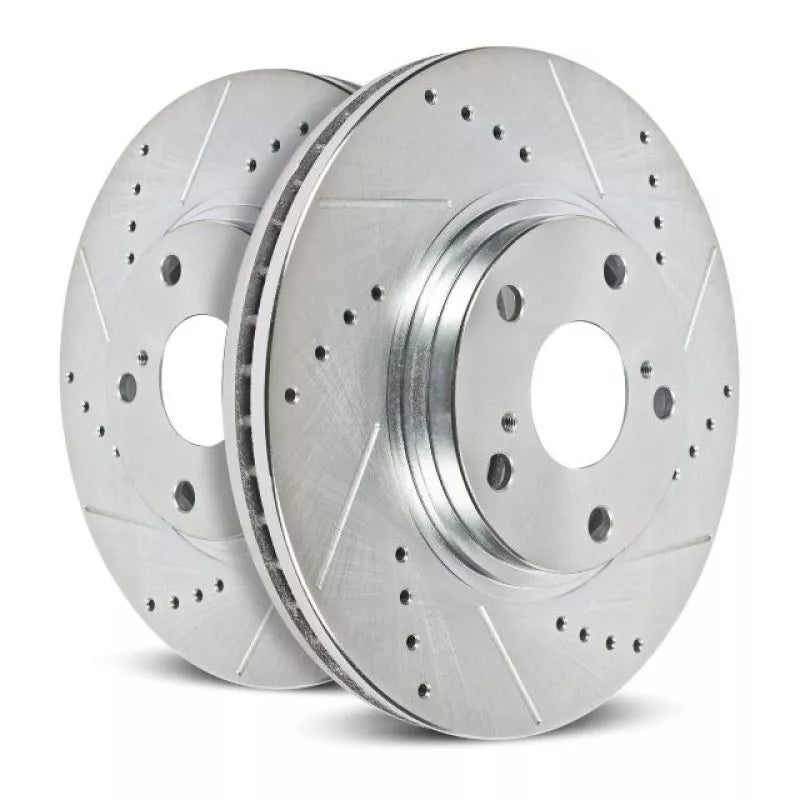 Power Stop 13-16 Ford F-450 Super Duty Front Drilled & Slotted Rotor - Pair