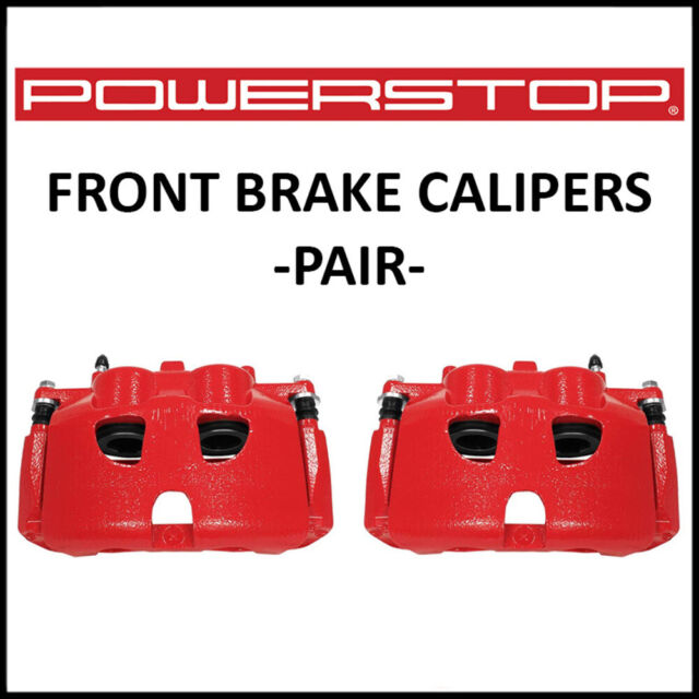 Power Stop 10-21 Ford Expedition Front Black Caliper - Pair w/Bracket