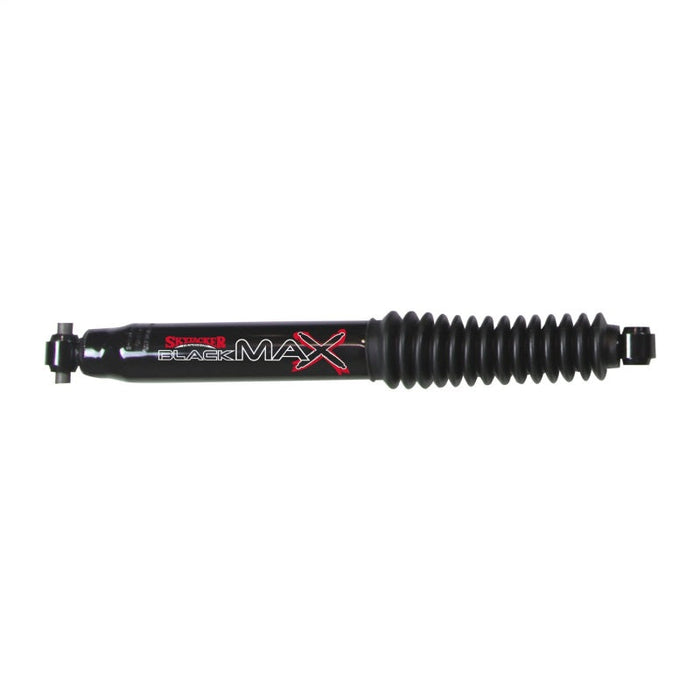 Skyjacker 2018+ jeep wrangler jl black max front shock absorber close-up on white background