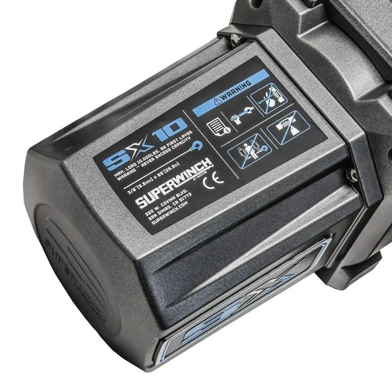 Superwinch 10000 LBS 12V DC 3/8in x 85ft Wire Rope SX 10000 Winch - battery charger with