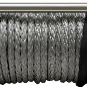 Superwinch 11500 LBS 12V DC 3/8in x 80ft Synthetic Rope Tiger Shark 11500 Winch silver rope roll