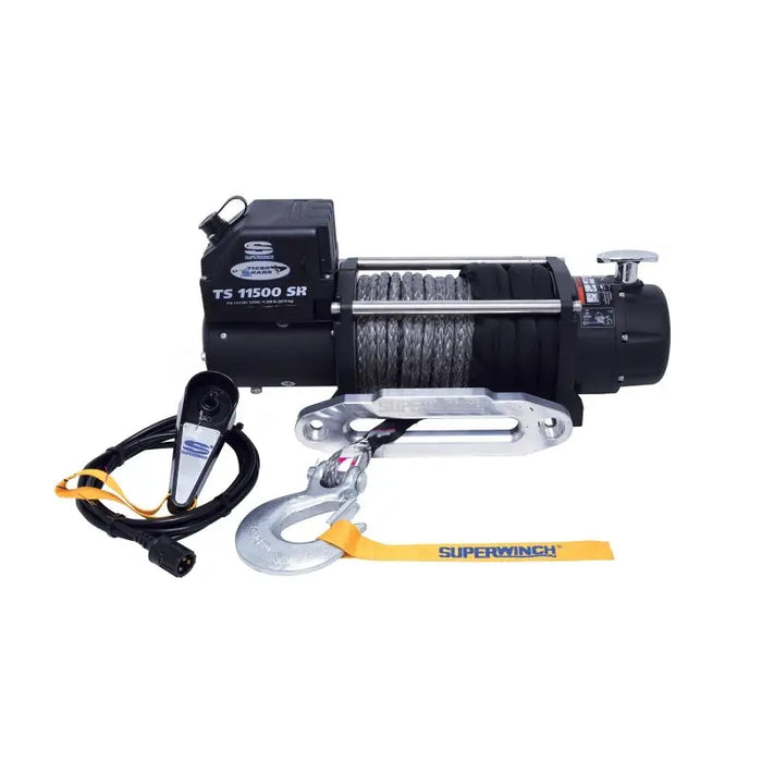Superwinch 11500 lbs 12V DC win rope with 3/8in x 80ft synthetic rope (Tiger Shark)