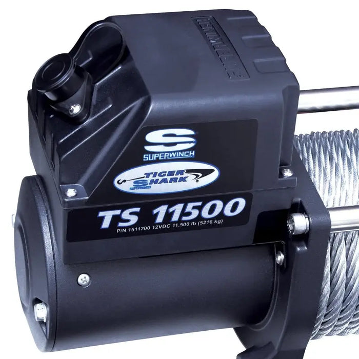 Superwinch Tiger Shark 11500 Winch with Steel Rope - Win with Cable attached