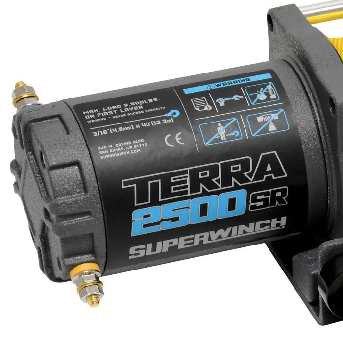 Superwinch Terra 2500SR Winch with Yellow Handle