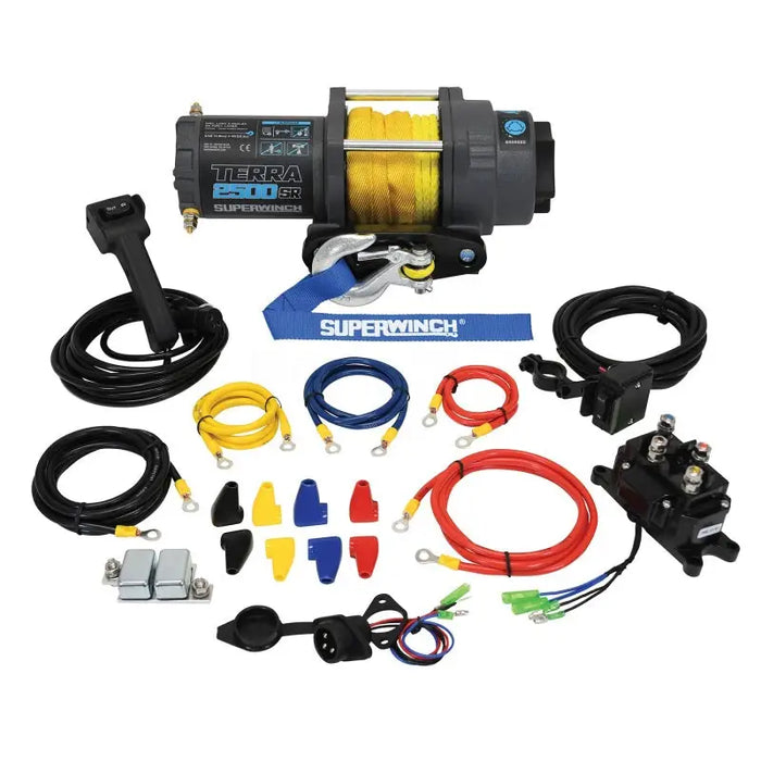 Superwinch Terra 2500SR Winch Kit with Synthetic Rope - Gray Wrinkle