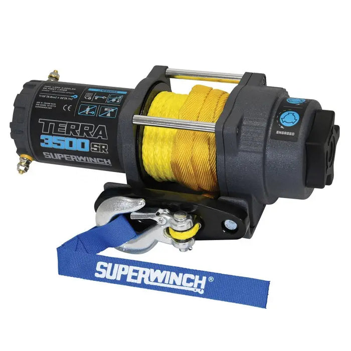 Superwinch 3500SR Terra Series Winch with Synthetic Rope - Gray Wrinkle