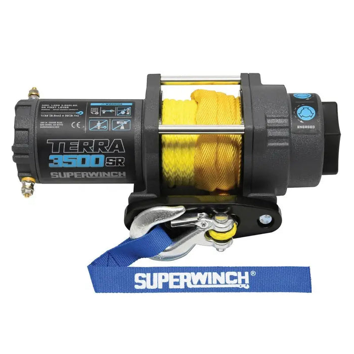 Superwinch Terra 3500SR Winch with Synthetic Rope - Gray Wrinkle