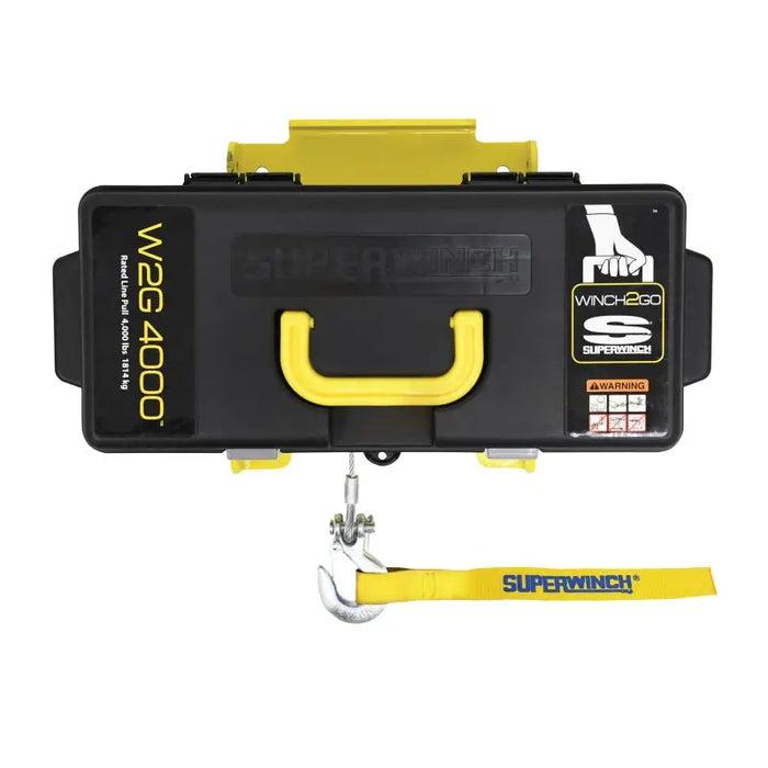 Superwinch 4000 LBS 12V DC Steel Rope Winch2Go with Yellow and Black Case