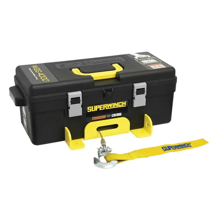 Superwinch 4000 LBS 12V DC Steel Rope Winch2Go with Yellow and Black Handles