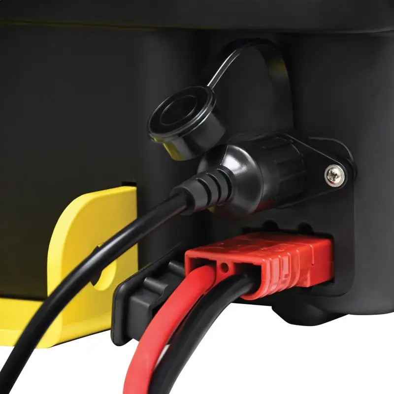 Superwinch 4000 LBS 12V DC Synthetic Rope Winch2Go attached to a vehicle tailgate