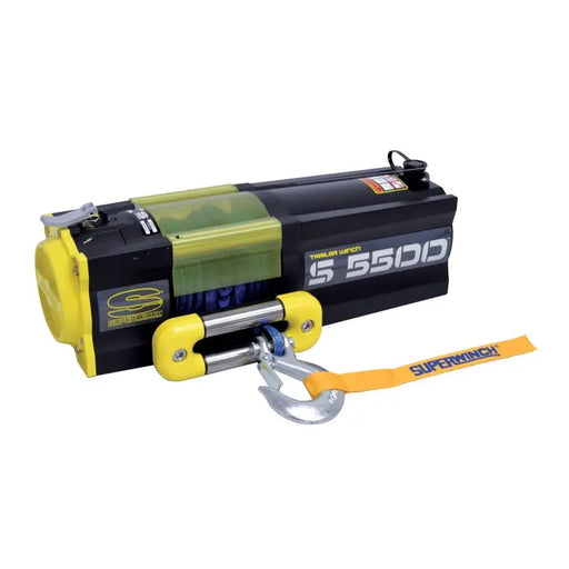 Superwinch S5500 Winch with Yellow and Black Tool and Handle