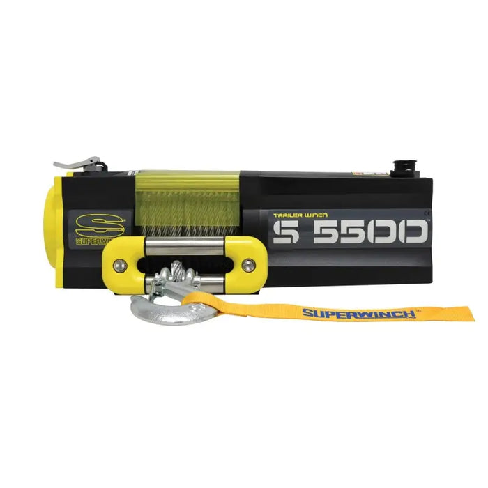 Superwinch S5500 Winch with 7/32in x 60ft Steel Rope in Yellow