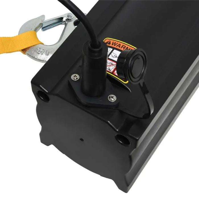 Superwinch S5500 winch with black box and yellow handle