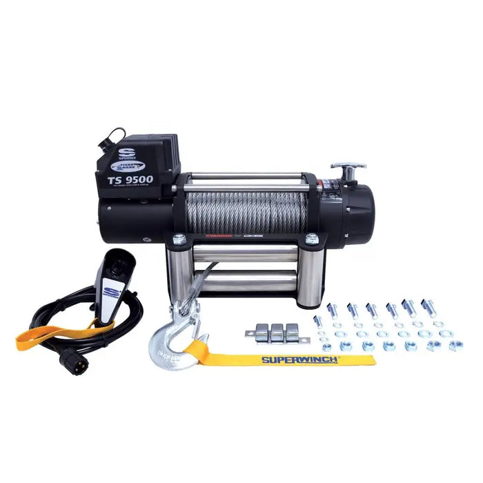 Superwinch Tiger Shark 9500 Winch with 11/32in x 95ft Steel Rope