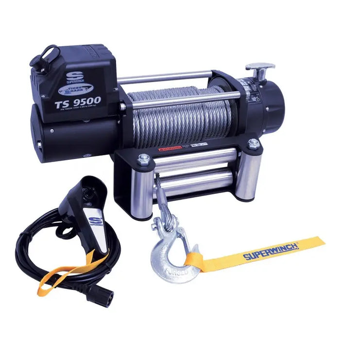 Superwinch 9500 LBS 12V DC Tiger Shark 9500 Winch with 11/32in x 95ft Steel Rope