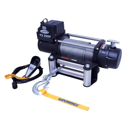Superwinch 9500 LBS 12V DC Tiger Shark 9500 Winch with 11/32in x 95ft Steel Rope