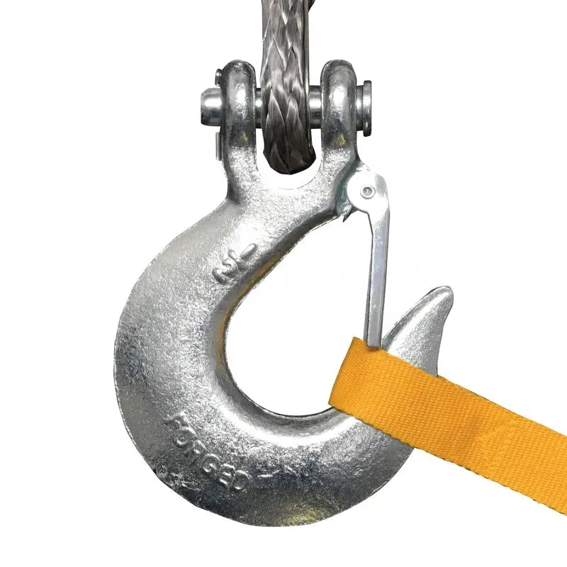Superwinch 9500 LBS 12V DC tiger shark winch hook with yellow strap