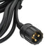 Black power cord with gold connector for Superwinch Replacement Remote Control - SEO-friendly alt text.