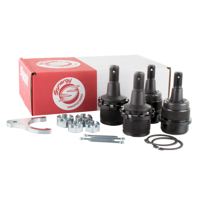 Adjustable ball joint kit for dodge ram 1500/2500/3500 hd with black plastic and metal fittings