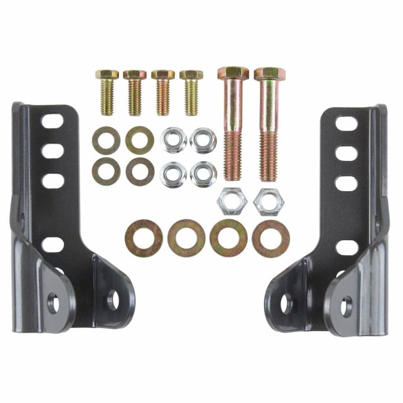 Black steel rear lower shock mount brackets with bolts and nuts for wrangler jk/jku