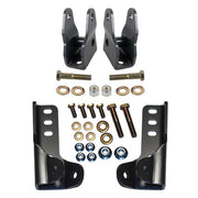 Synergy jeep wrangler jk/jku front lower shock extension brackets - rough terrain mount kit - black 07-14 all