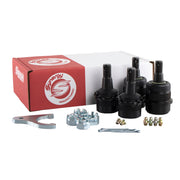 Synergy jeep jk/wj hd knurled adjustable ball joint kit - black and white products