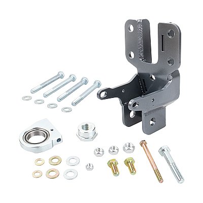 Synergy jeep wrangler jk/jku front track bar & sector shaft brace - black metal bracket with screws and nuts