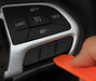 Person pressing button on dodge challenger/charger/durango jeep grand cherokee aux buttons - type b