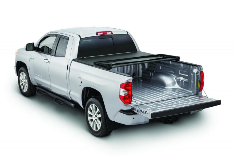 Tonno pro tri-fold tonneau cover for 16-19 toyota tacoma with bed cover on truck