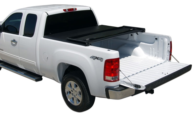 Tonno pro 16-19 toyota tacoma 5ft fleetside tri-fold tonneau cover with black bed cover