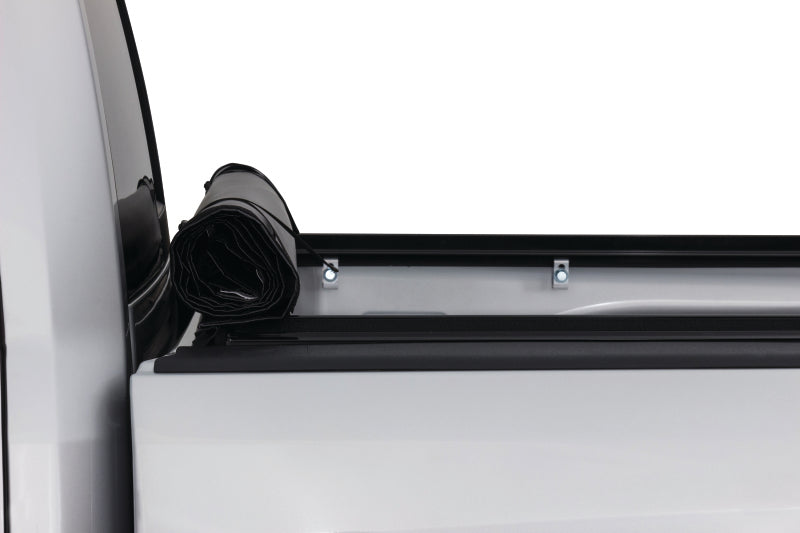 Tonno pro white truck side window lo-roll tonneau cover