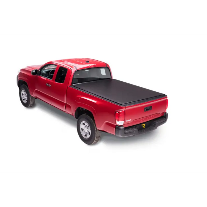 Red truck bed cover for Toyota Tacoma 5ft, Truxedo Lo Pro.