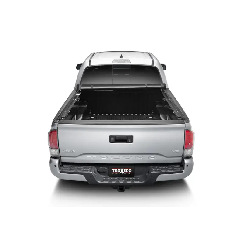 Truxedo Pro X15 Bed Cover for Toyota Tacoma 5ft Truck - Silver model viewed from the back