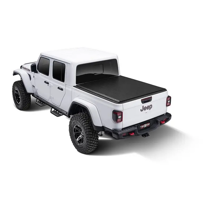 White truck with black bed cover - Truxedo 2020 Jeep Gladiator 5ft Lo Pro Bed Cover.