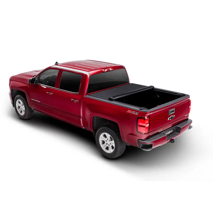 Red truck with black bed cover - Truxedo 2020 Jeep Gladiator Pro X15.