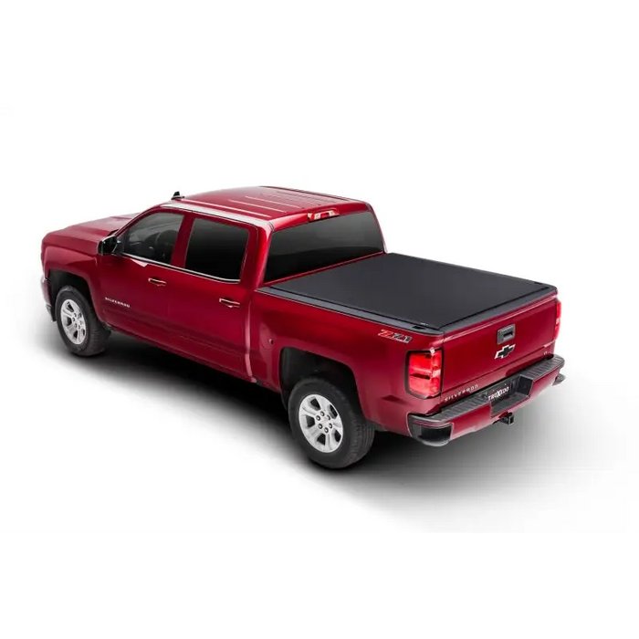 Red truck with black bed cover - Truxedo 2020 Jeep Gladiator Pro X15.