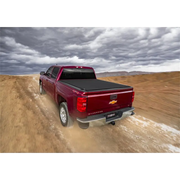 Red truck driving down dirt road - Truxedo 2020 Jeep Gladiator Pro X15 Bed Cover