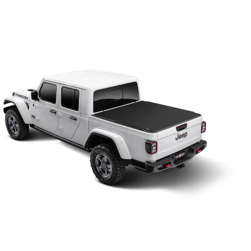 Truxedo 2020 Jeep Gladiator 5ft Sentry CT Bed Cover featuring a white truck with black top