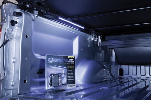 Truxedo b-light battery powered truck bed lighting system - 36in with blue light inside vehicle