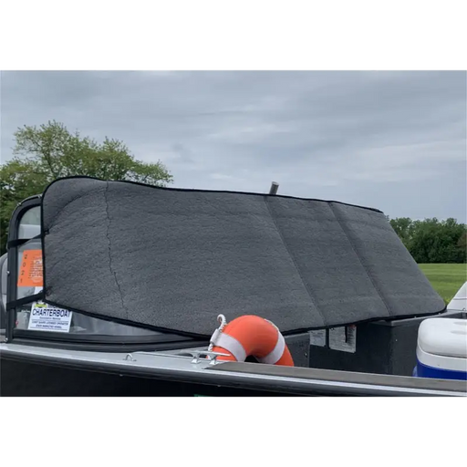 Truxedo Boat Windshield Protector - boat with cover on windshield