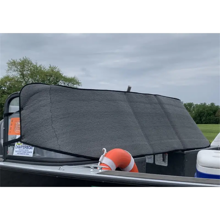 Truxedo Boat Windshield Protector - boat with cover on windshield