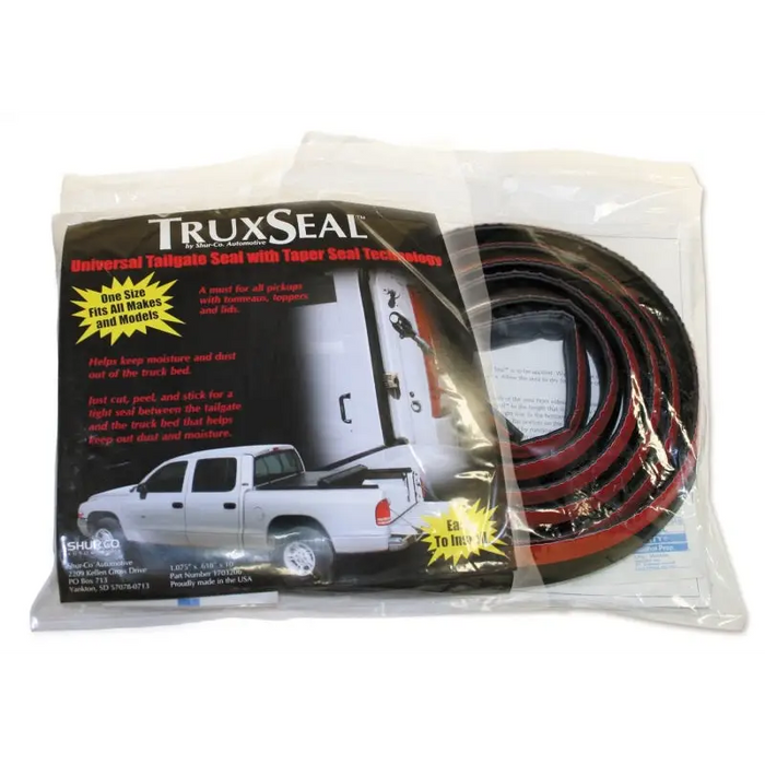 Black and red hose on TruXseal Universal Tailgate Seal for trucks