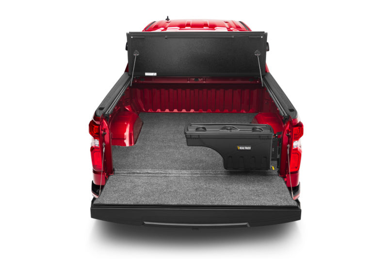 Black smooth undercover truck bed swing case for toyota tacoma