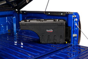 Undercover toyota tacoma passengers side swing case - black smooth with truck bed tool box