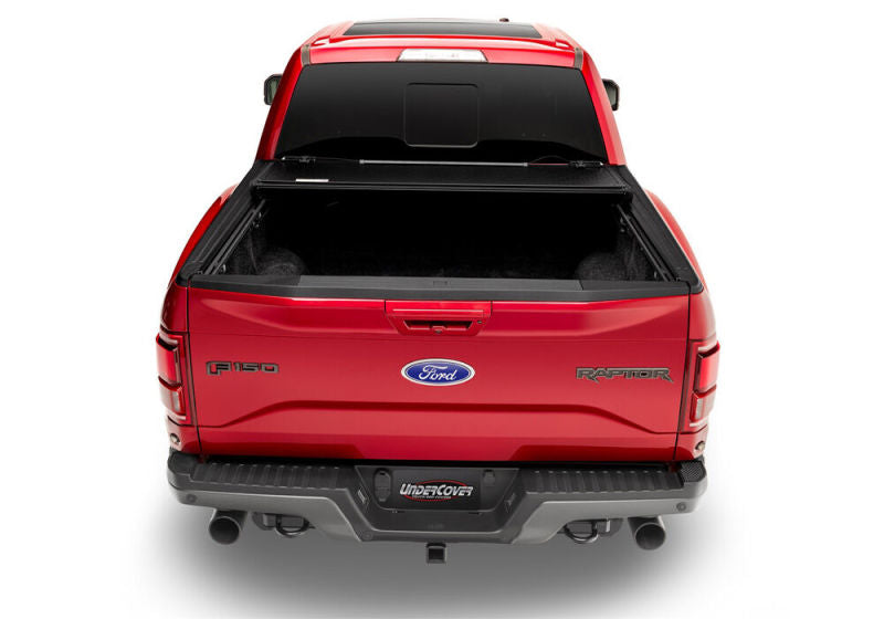 Red 2019 ford f-150 rear view truck bed cover for toyota tacoma - black textured